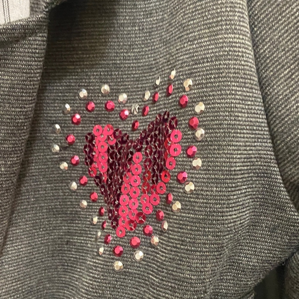 Knitworks Gray and Pink Striped Ensemble - Picture 5 of 10